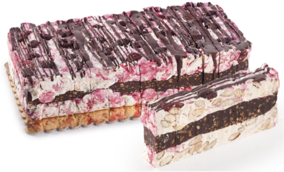 Chocolate & Raspberry Soft Nougat Log