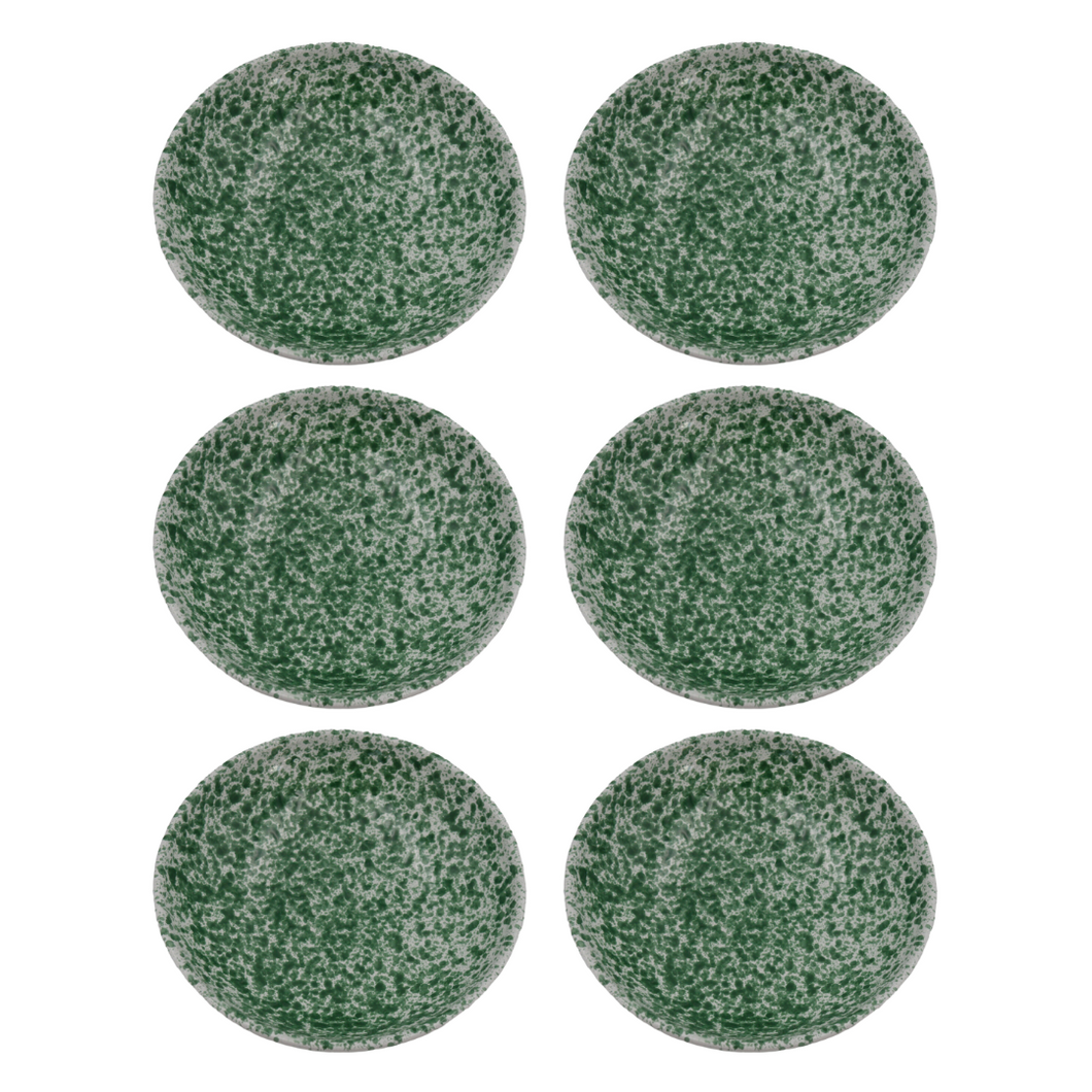 Green Speckled Bowl - 20cm 6 pack